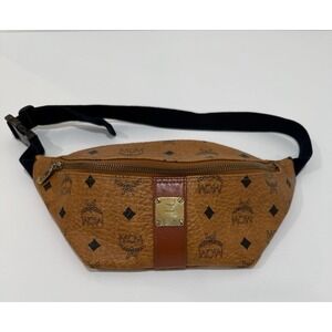 MCM VINTAGE VISETOS COGNAC MONOGRAM BELT BAG/WAIST BAG
